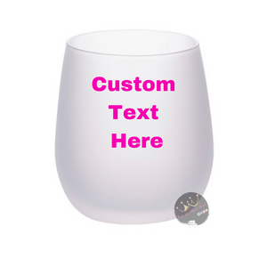 Customized Stemless Wine Glass