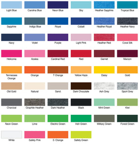 T-shirt color options 