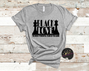 Black Love Chess Pieces